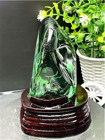 お値下げ　アンダラクリスタル　希少　グリーン雪花　740g アンダラクリスタル 希少ネオン アニスグリーン・ラジウム