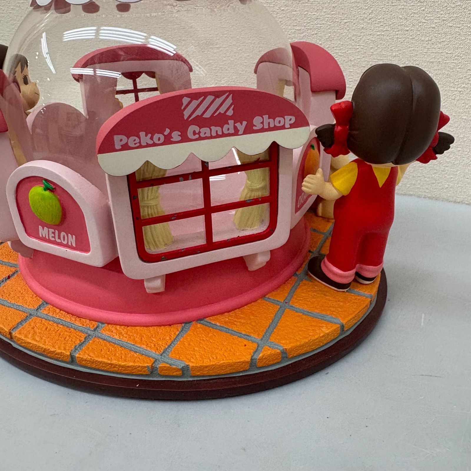 K1394☆未使用 不二家 ペコちゃんキャンディポット ピンク