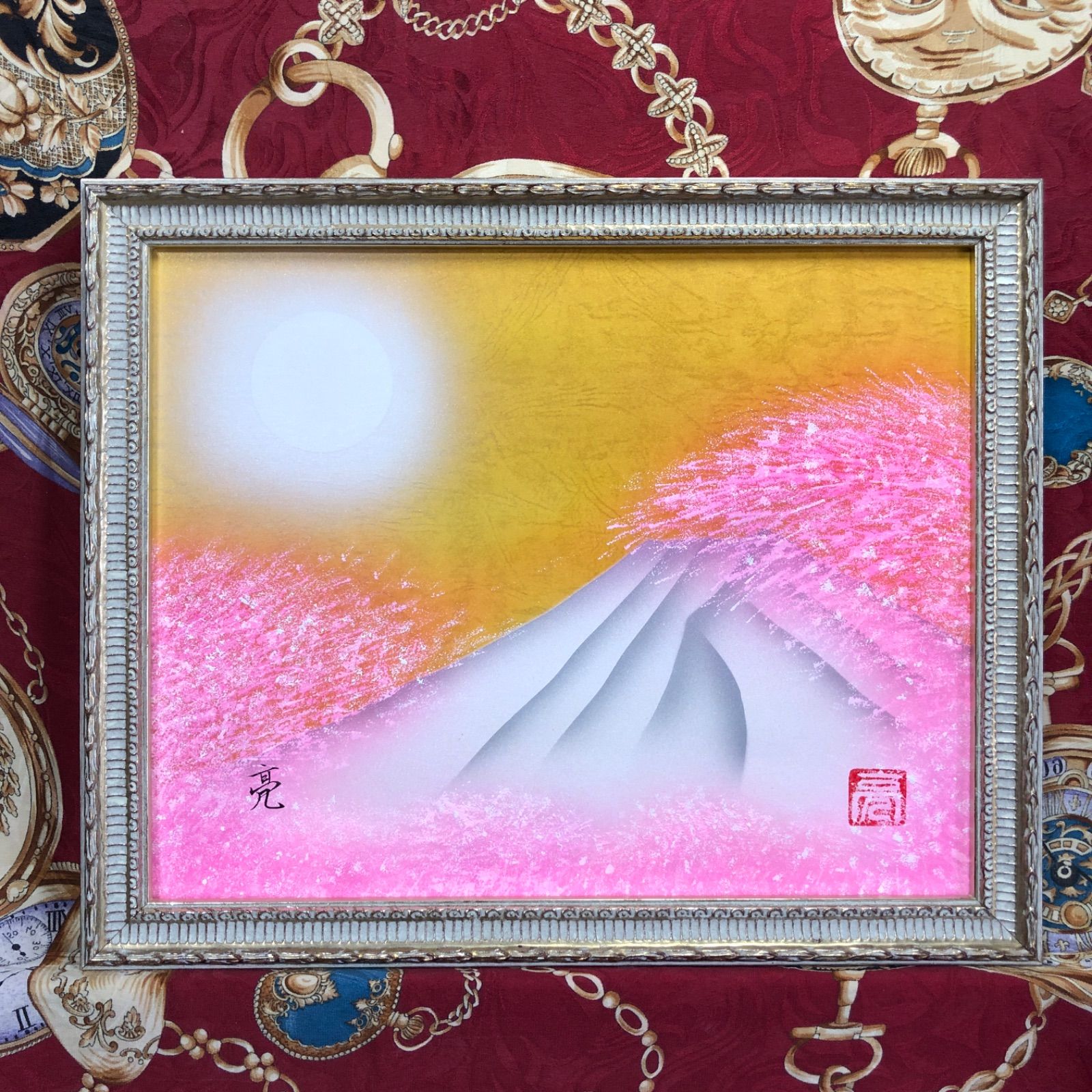 風水絵画⭐︎満開桜雪化粧富士山　恋愛運金運アップ高波動アート対人運仕事運アップ 高次元風水絵画⭐︎満開桜雪化粧富士山 対人恋愛運金運アップ高