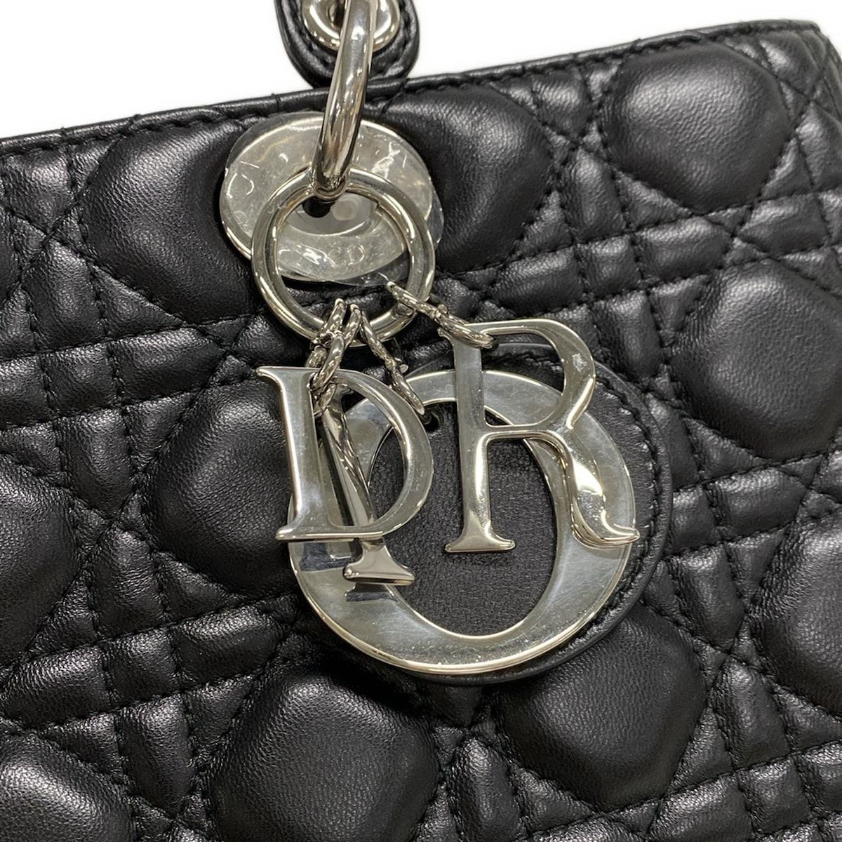 Dior 黒 ハンドバッグ 保存袋付き DIOR/ChristianDior(ディオール/クリスチャンディオール