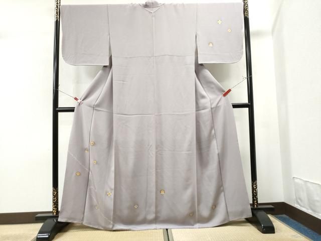 平和屋着物●訪問着 駒刺繍 吉祥花丸文 金彩 正絹 CAAS7238yc