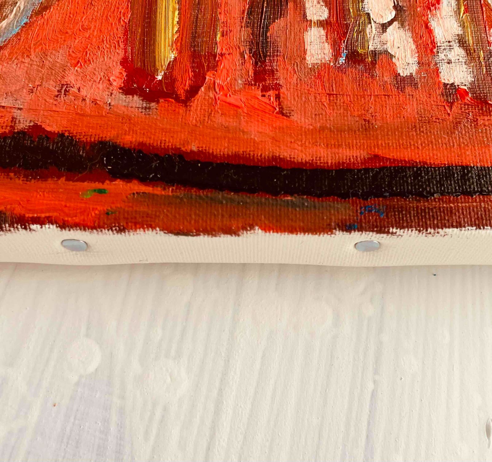 32✕41㎝「夜のメリーゴーランド」F6・油彩画・原画 キャンバス f6 大きさ