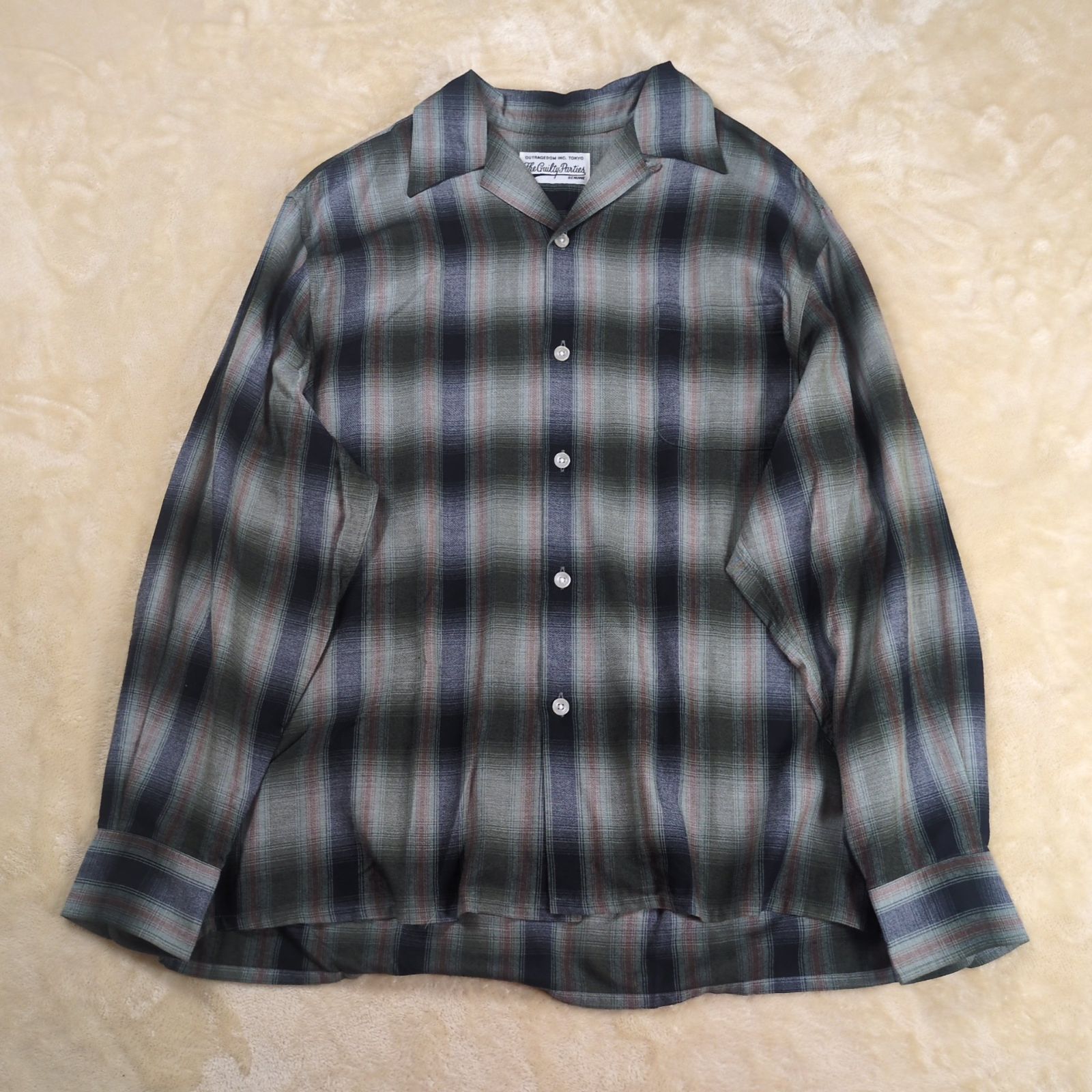 美品】WACKO MARIA 23AW オンブレチェック 開襟シャツ L - メルカリ