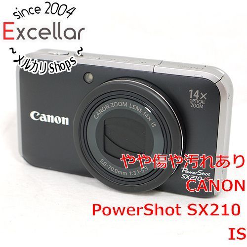 bn:11] Canon製 PowerShot SX210 IS ブラック 1410万画素 - 家電・PC