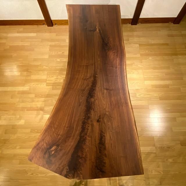 一枚板テーブル ウォールナット 無垢 ダイニングテーブル 脚付