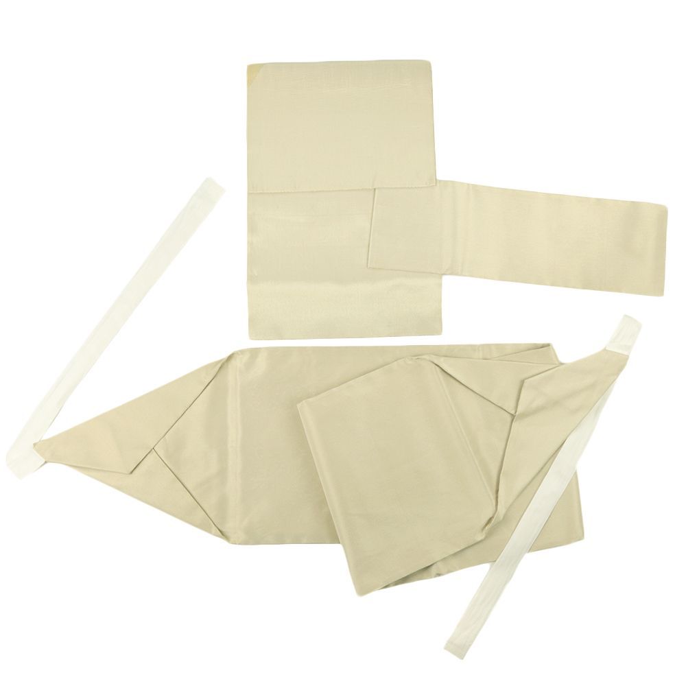 新品　二部式帯　ライトベージュ　花草文様 作り帯　軽装帯 新品 二部式帯 ライトベージュ 花草文様 作り帯 軽装帯 作り帯 綴れ