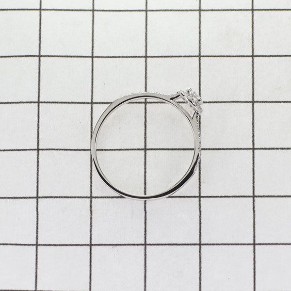 Pt900 ダイヤモンド リング 0.447ct D0.23ct-