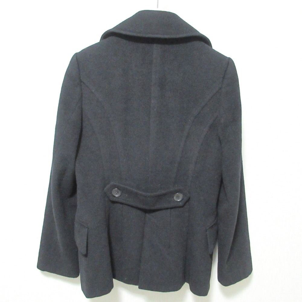 ポールスミス ウール ダブルブレスト ピーコート ブラック 中古・古着