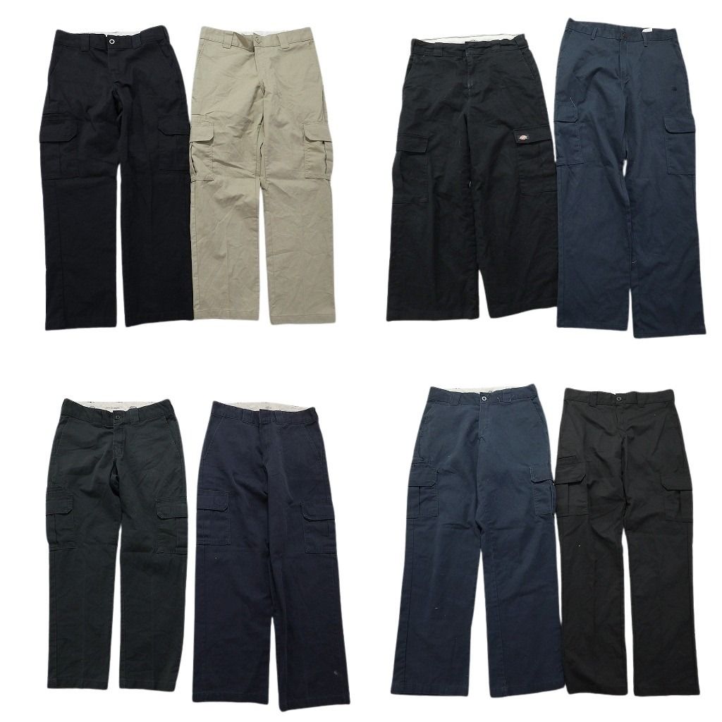 古着卸 まとめ売り ディッキーズ Dickies カーゴ パンツ 8枚セット メンズ 34 |32 ワークパンツ ノープリーツ 古着 NB9721