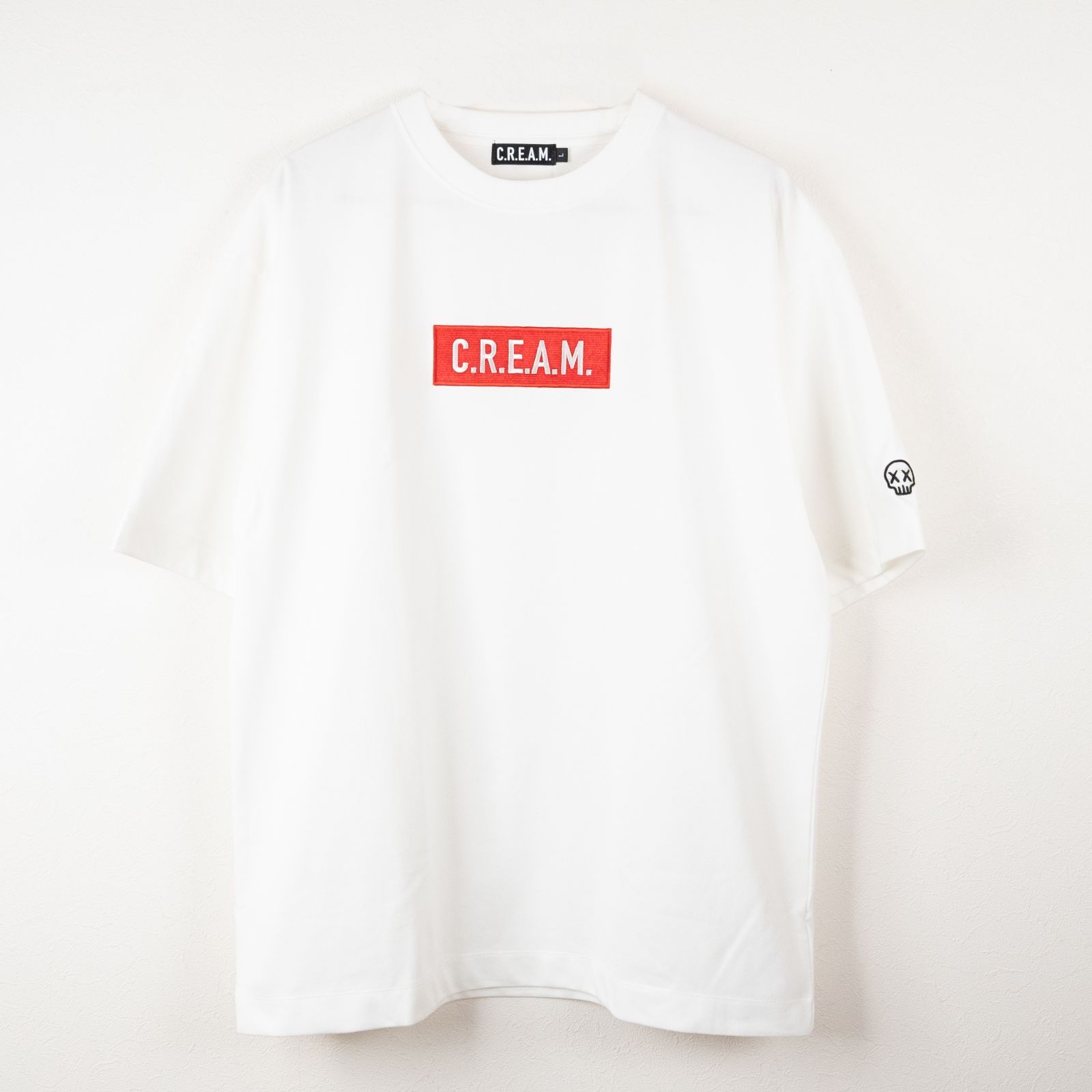 Box logo Premium T shirts -White Body- RED - C.R.E.A.M. ボックス 