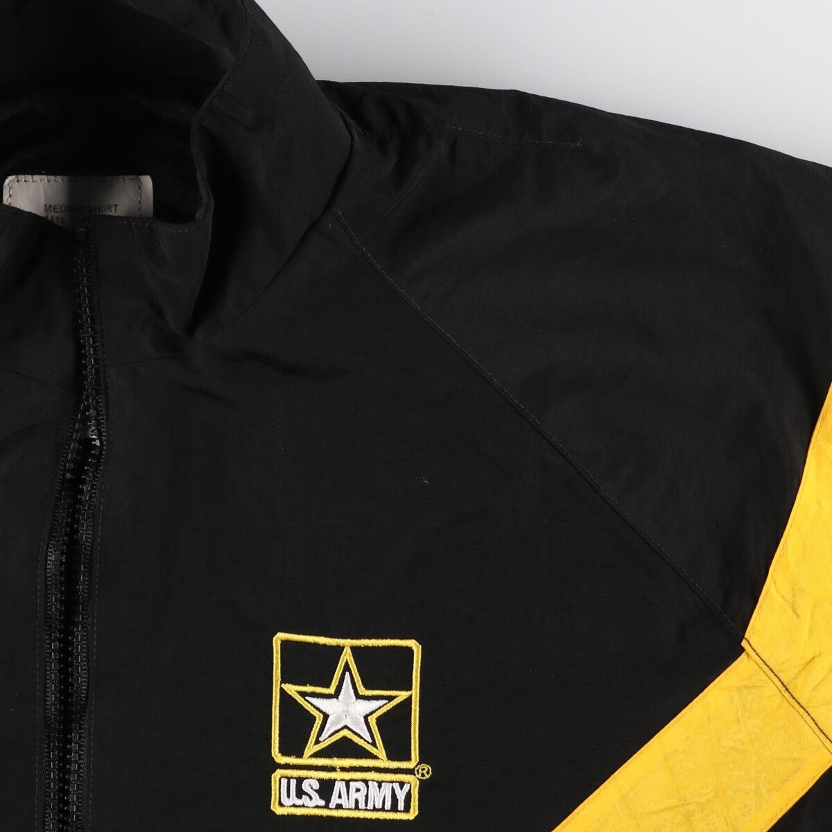 US ARMY トレーニングジャケット APFU イエローM/SHORTナイロン