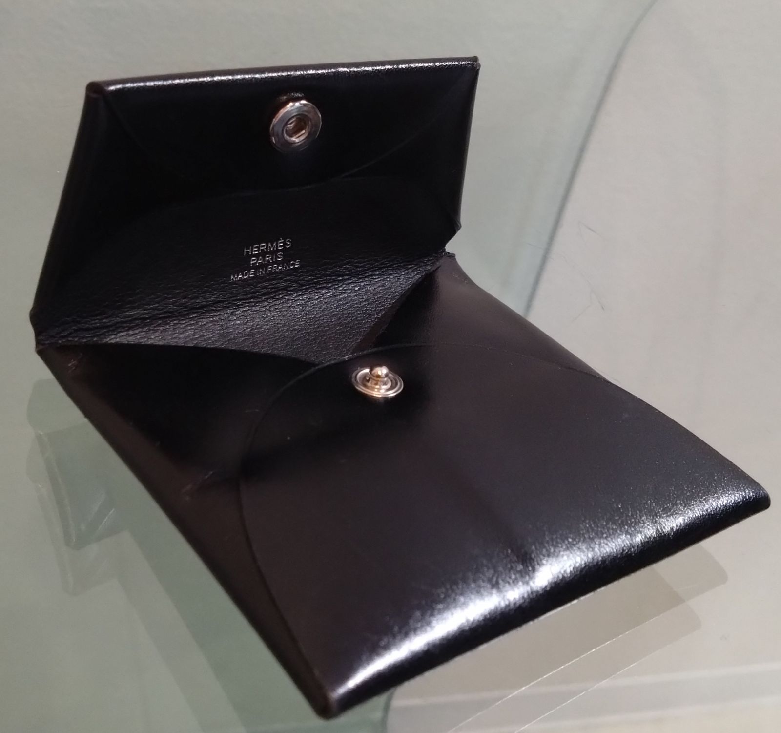 1154 HERMES エルメス バスティア コインケース ボックスカーフ