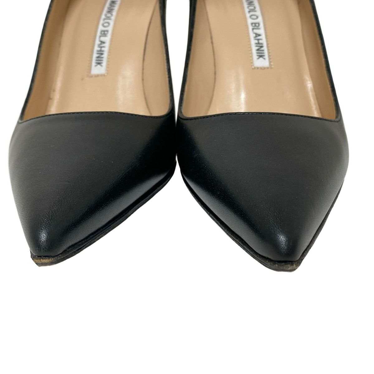  MANOLO BLAHNIK マノロブラニク パンプス 351 2 レディース - 黒 アウトソール張替済 レザー ハイヒール パンプス パンプス