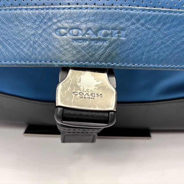 COACH コーチ ショルダーバッグ バイクバッグ パンチング 型押し