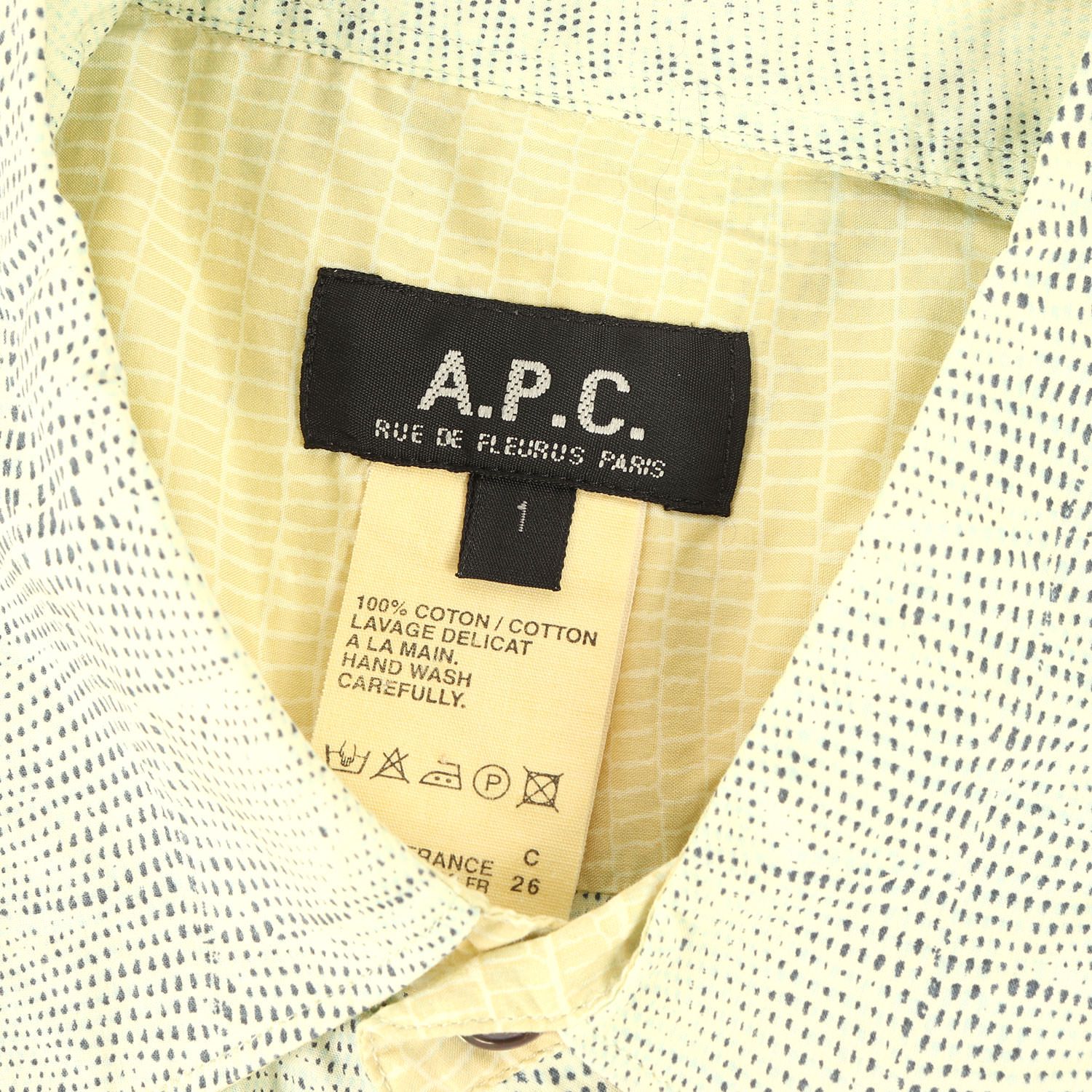 美品 イーストバイウエスト期 A.P.C. アーペーセー オープンカラー シャツ A.P.C - A.P.C Jeuneシャツ apc オープンカラー
