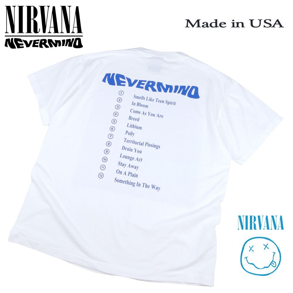 240 NIRVANA ニルヴァーナ Tシャツ 美品 USA製 ホワイト Lサイズ
