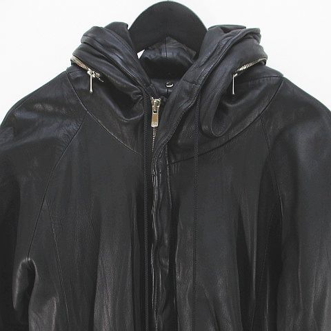 バジュラ bajra レザージャケット 革ジャン 羊革 比翼 2 黒系 ブラック 