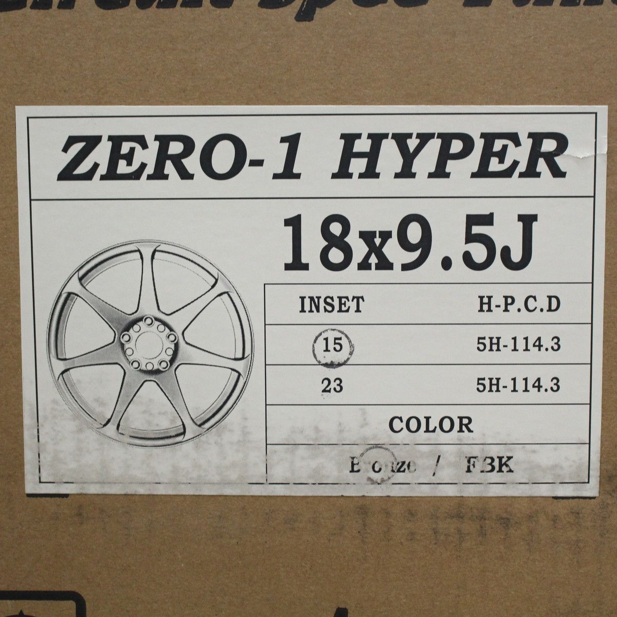 ドゥオール CST ZERO-1 HYPER ゼロワンハイパー 18インチ 9.5J+15 