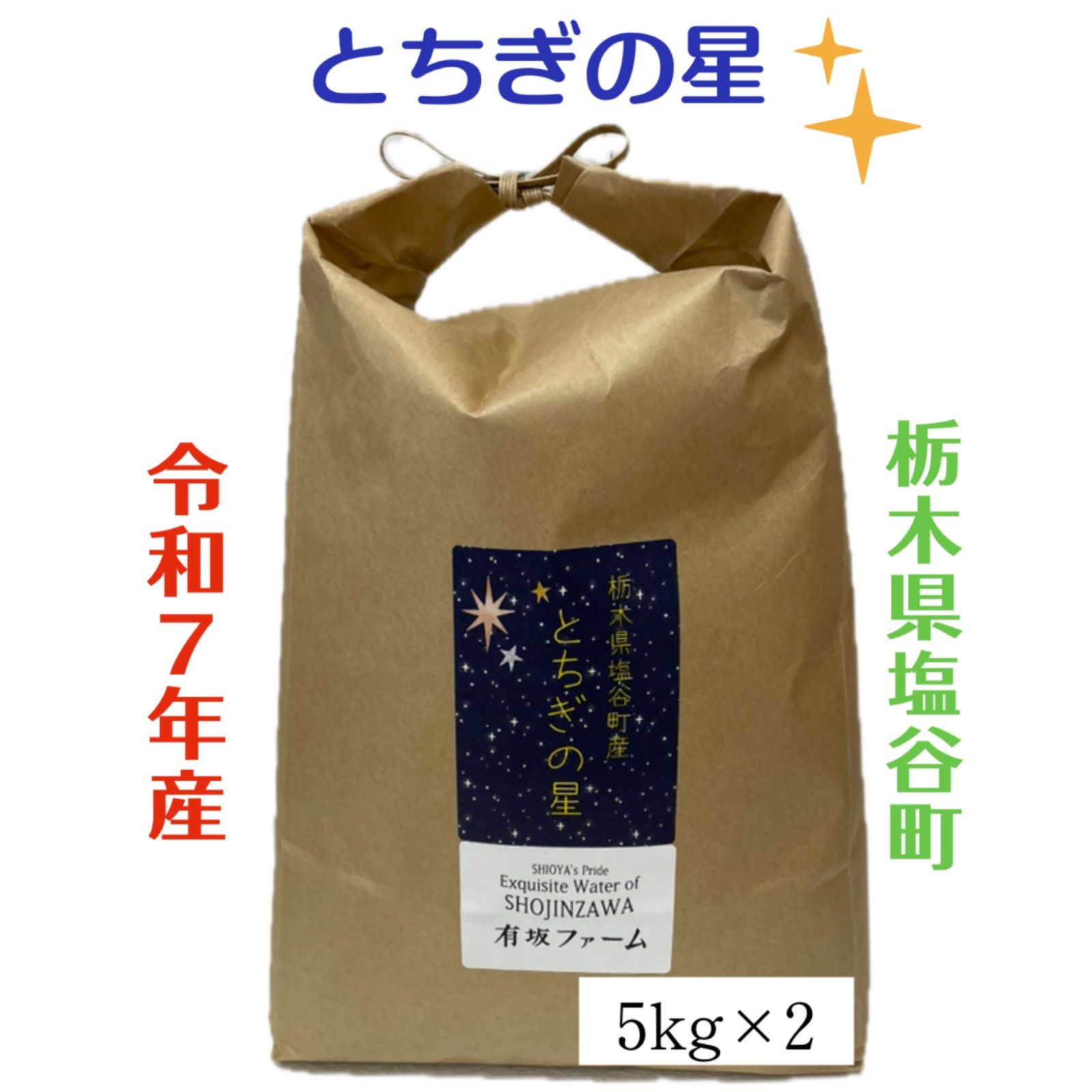 ショップ 栃木県産【とちぎの星】白米5kg×2 12月末まで 寄附額