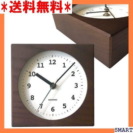 ☆大人気_Z042 KATOMOKU Dual use clock 4 km-95BRC ブラウン 電波時計