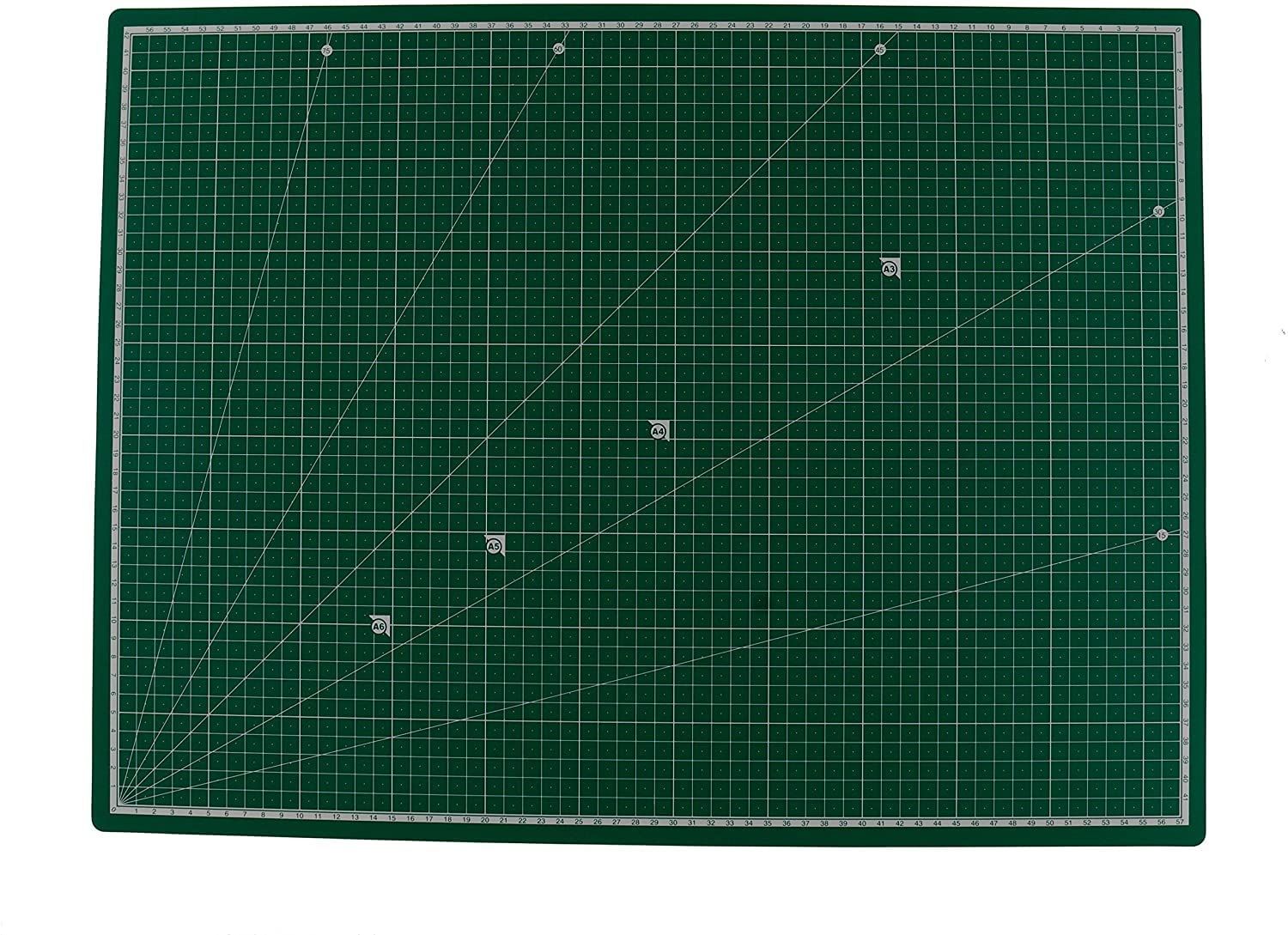 工作 文具 カッター DIY 作業台 裁断 約600×450mm カッティング作業に 両面使用 便利な方眼-確度目盛付 TAKAGI A2 グリーン 切断 カッターマット M-M 高儀
