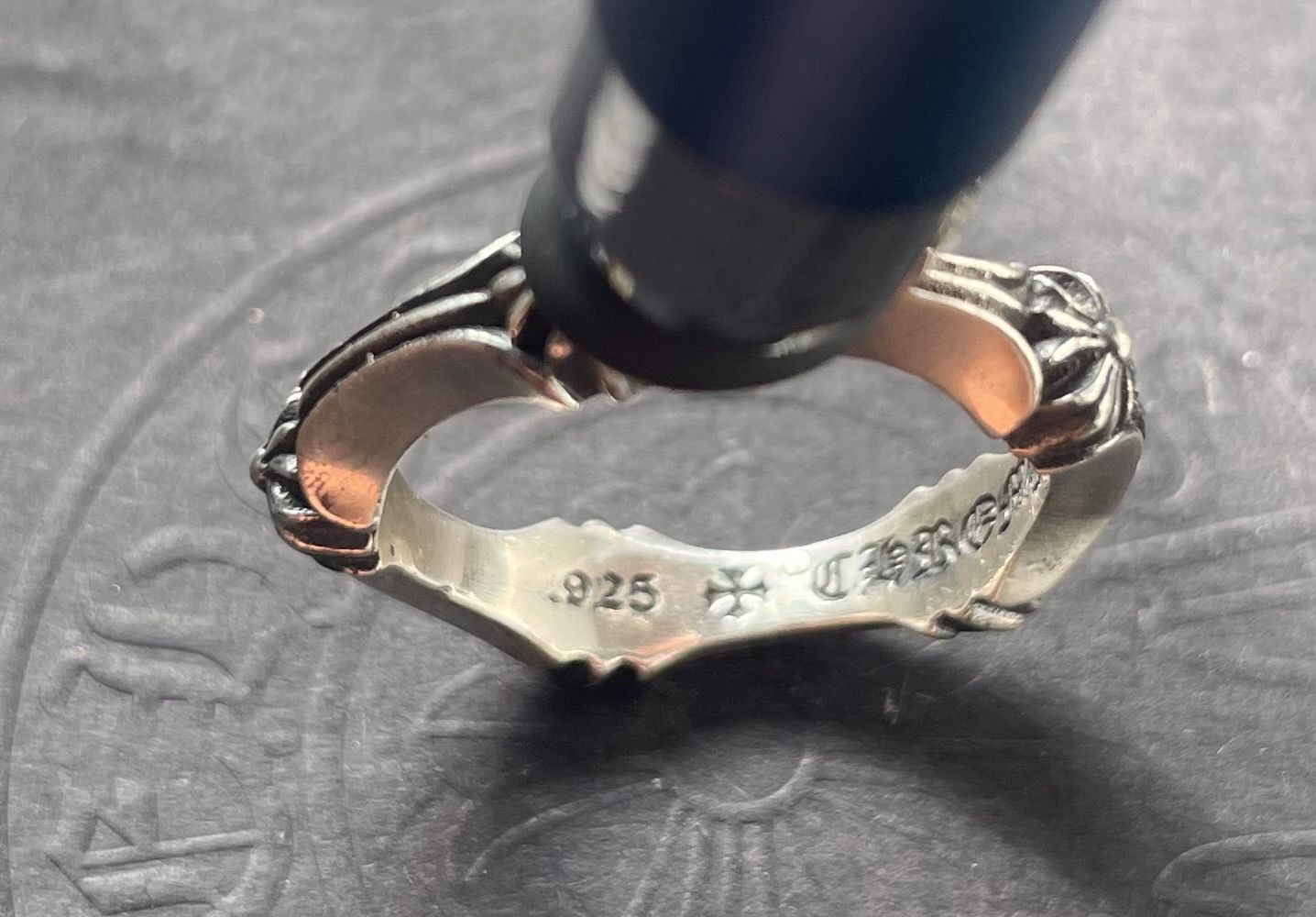 CHROME HEARTS “クロムハーツ” PLUS&BONE RING CHプラス ボーン リング6号