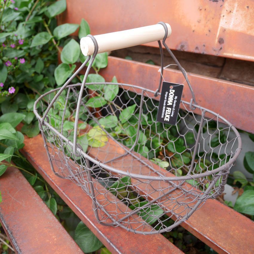 ワイヤーバスケット Lサイズ ガーデン ガーデニング 園芸 植物