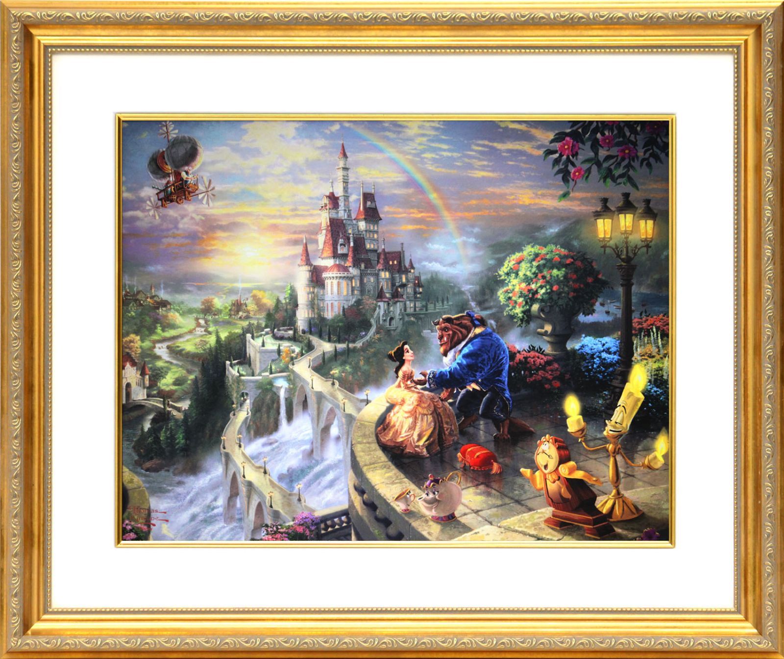 美女と野獣【フォーリンラブ】額縁 ディズニー/トーマス キンケード「美女と野獣/フォーリン ラブ」額縁2