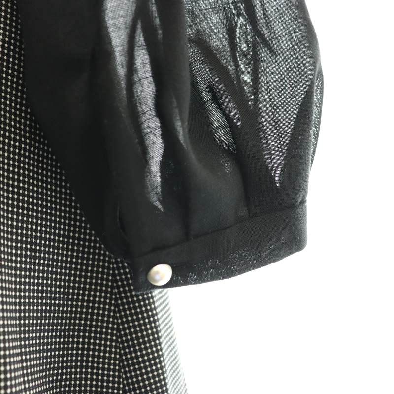 アナイ ANAYI 24AW シアーコンビフレア ワンピース ロング 36