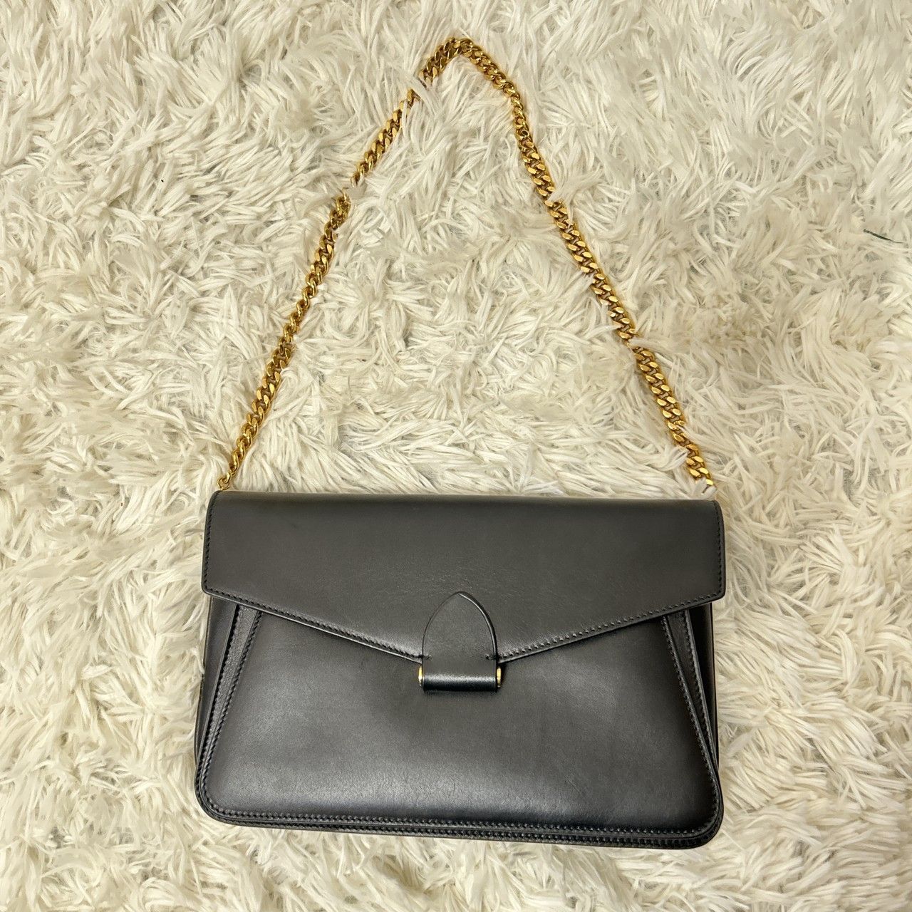 高級 DEREK LAM デレクラム ショルダーバッグ レザー ゴールドチェーン 