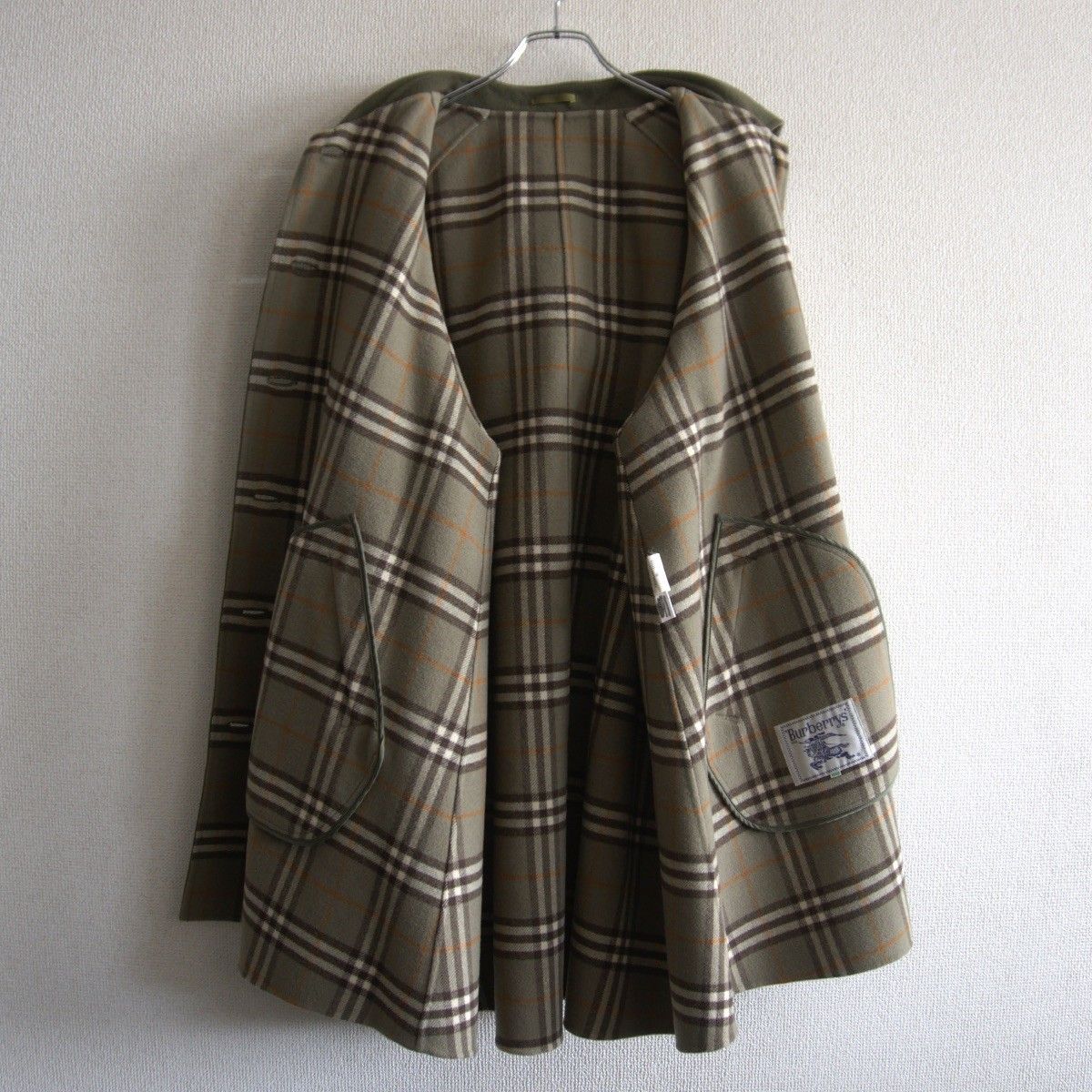 雰囲気抜群 BURBERRYS ウール カシミヤ フーデット コート ノバチェック バーバリーズ 25100273 SIROKUMA-CORPORATION_COM