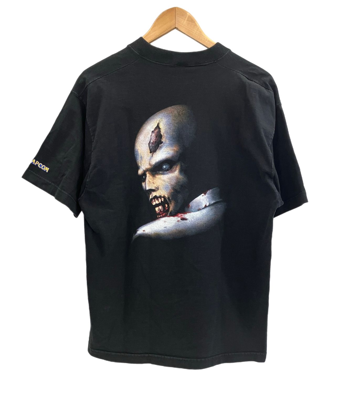 ヴィンテージ 90 s 90年代 FRUIT OF THE LOOM CAPCON RESIDENT EVIL 1 BIOHAZARD バイオハザード ホラーゲーム Tシャツ Tシャツ ブラック Lサイズ 101MT-4458