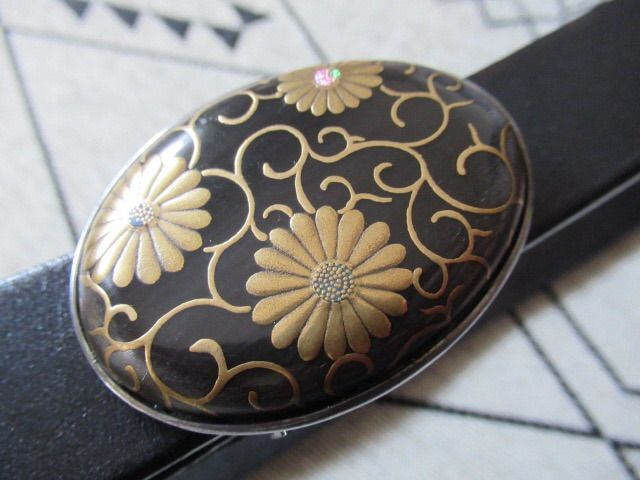 Silver 925 蒔絵 彫金バックル＆ベルト【菊】 - メルカリ