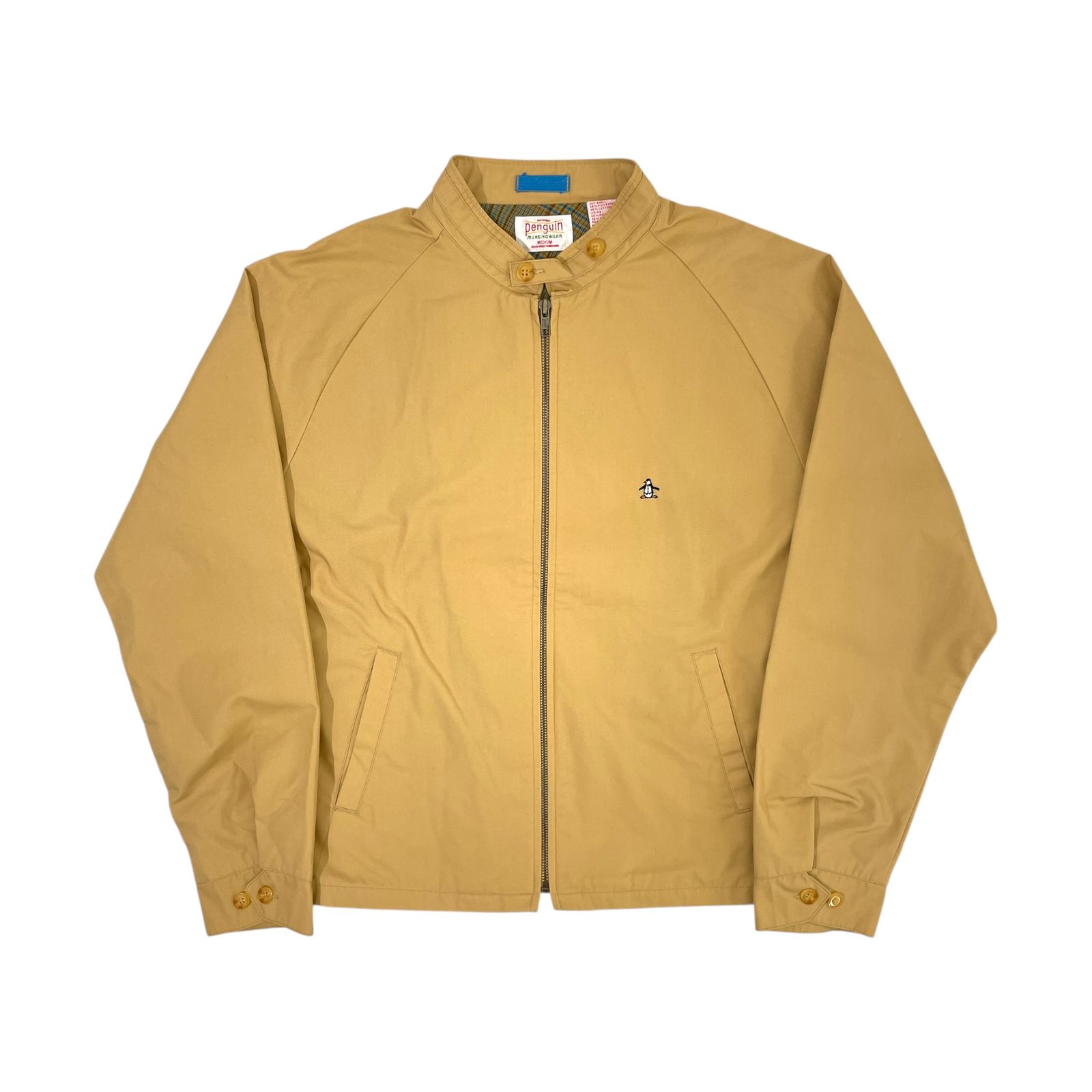 Penguin munsingwear マンシング 裏チェック スイングトップ M/ベージュ Penguin munsingwear マンシング 裏チェック スイングトップ M