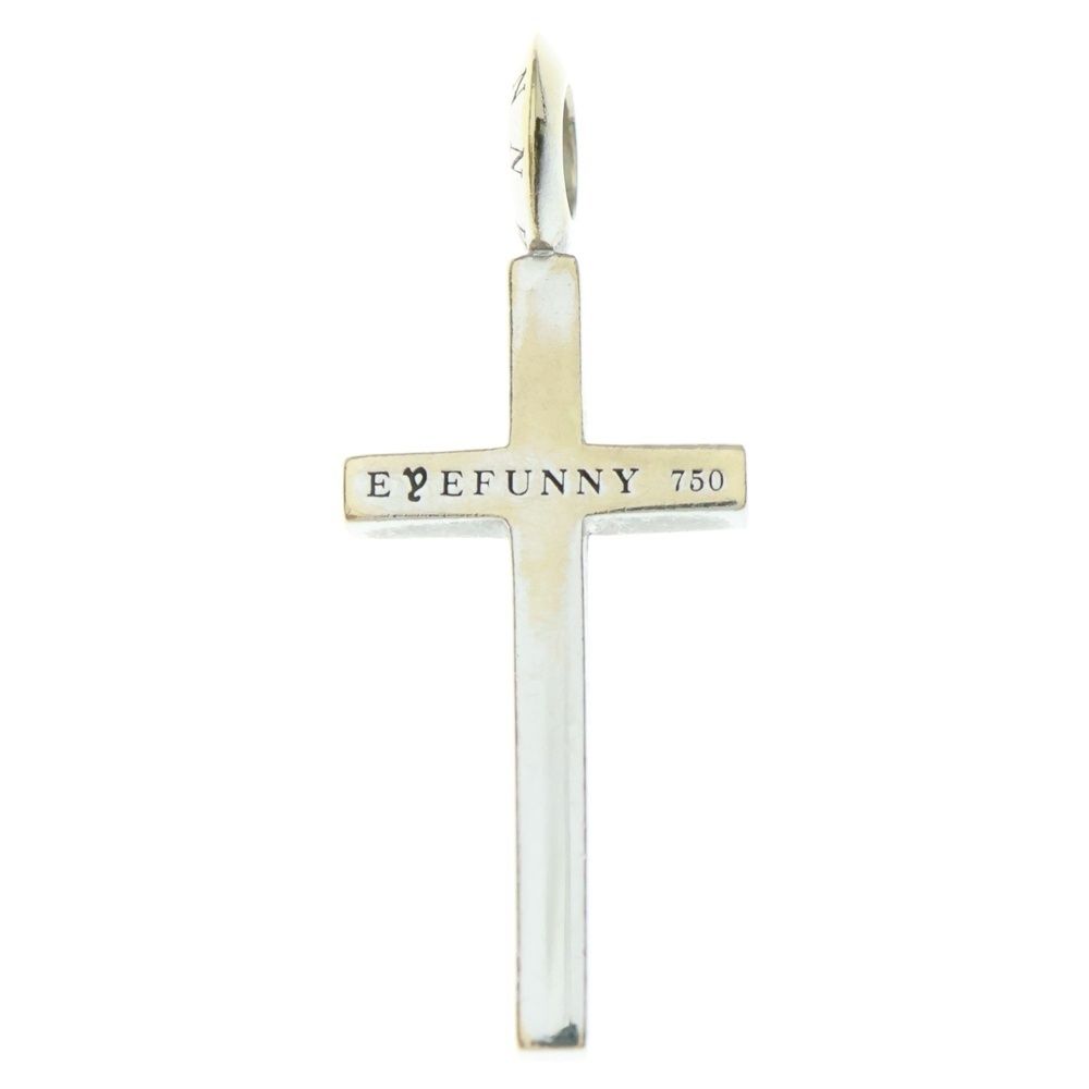EYEFUNNY アイファニー フラットクロス ダイヤモンド ペンダントトップ ホワイトゴールド 18KWG