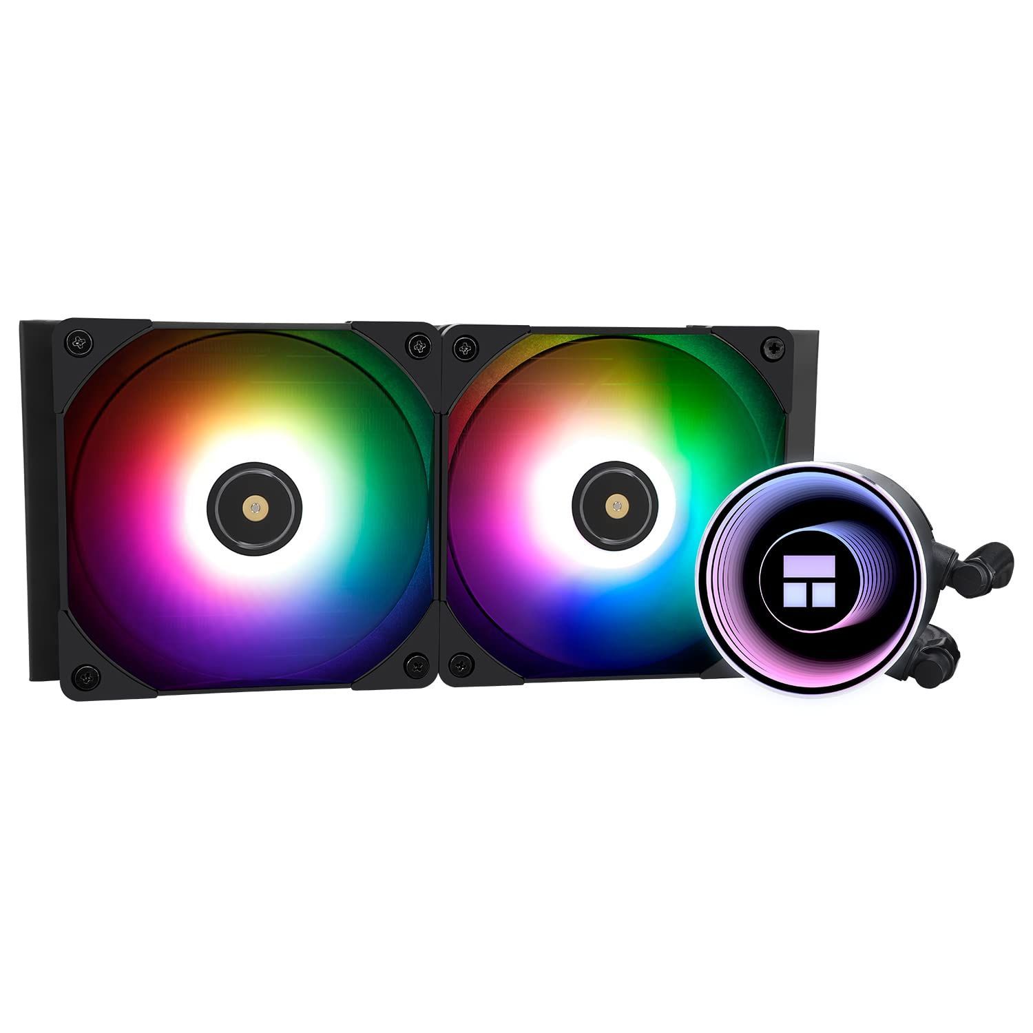 【在庫処分】Thermalright Frozen Notte 240 BLACK ARGB 水冷CPUクーラー、240ブラックCPUクーラー仕様、ダブルPWMファン、S-FDB V2ベアリング、AMD/AM4 AM5Intel LGA 1700/1150/