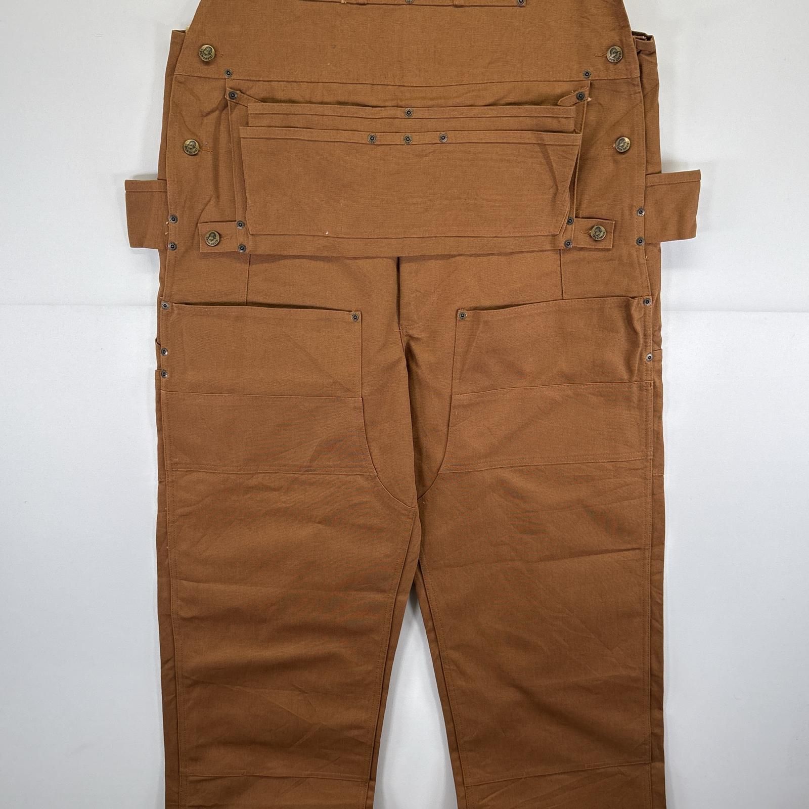 古着 オーバーオール デッドストック タグ付き ダック ダブルニー