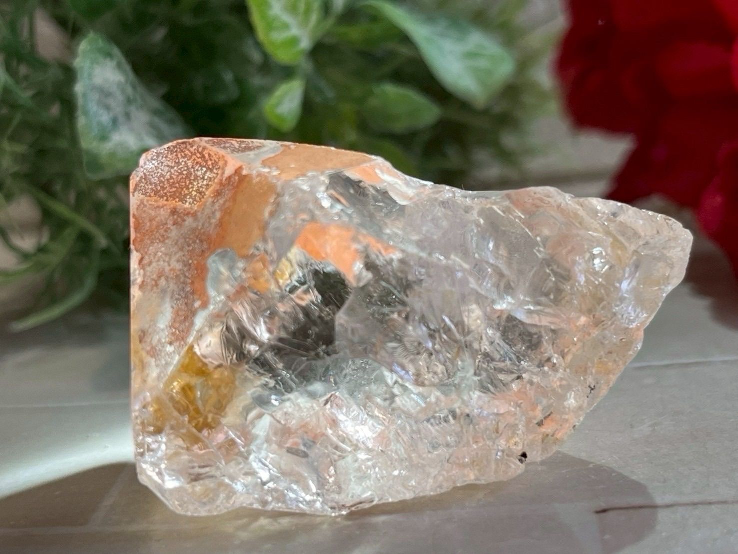 ゴイアス州産 レッド レムリアンシードクリスタル 原石 水晶 ヘマタイト WWW_TRAVELLANDINDIA_COM