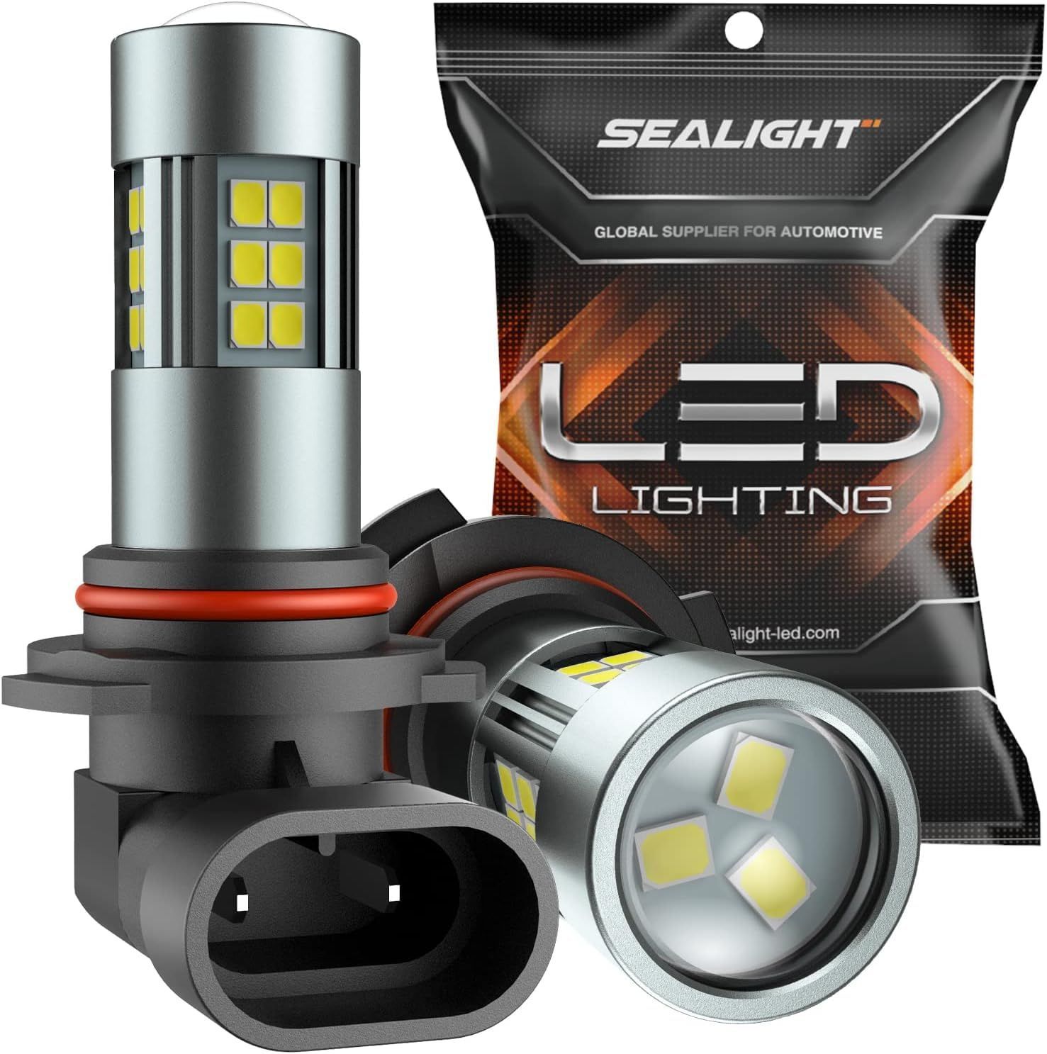 【新着商品】(F1-LED-9006 F1シリーズ 2個セット DC12V対応 50000時間以上寿命 6000K 27連チップ搭載 12V 7000LM HB4) ホワイト バルブ HB4 9006 フォグ LED フォグランプ SEALIGHT