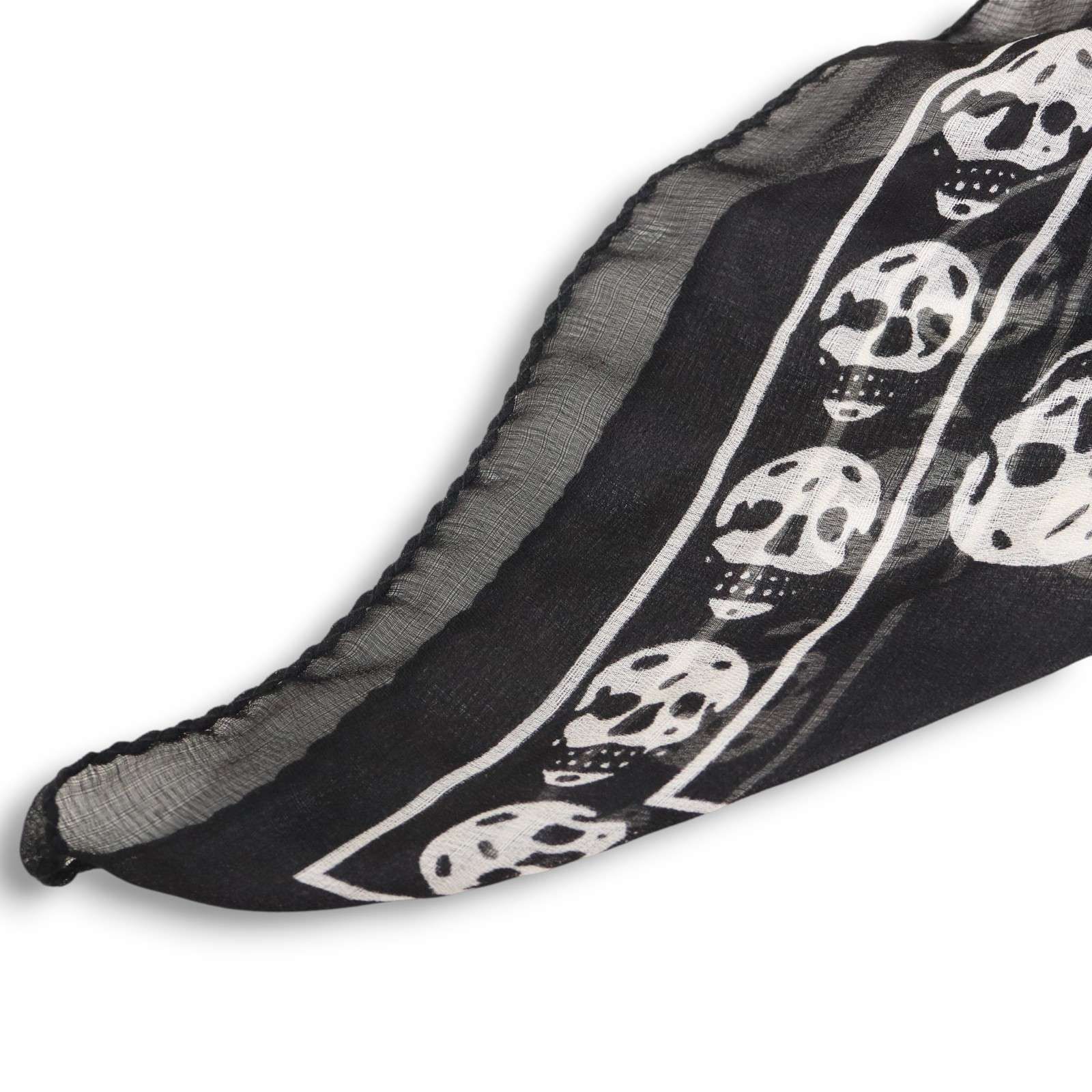 ALEXANDER MCQUEEN ロングストール スカル シルク NWT Alexander McQueen $550 Large Wool-Silk Scark Scarf