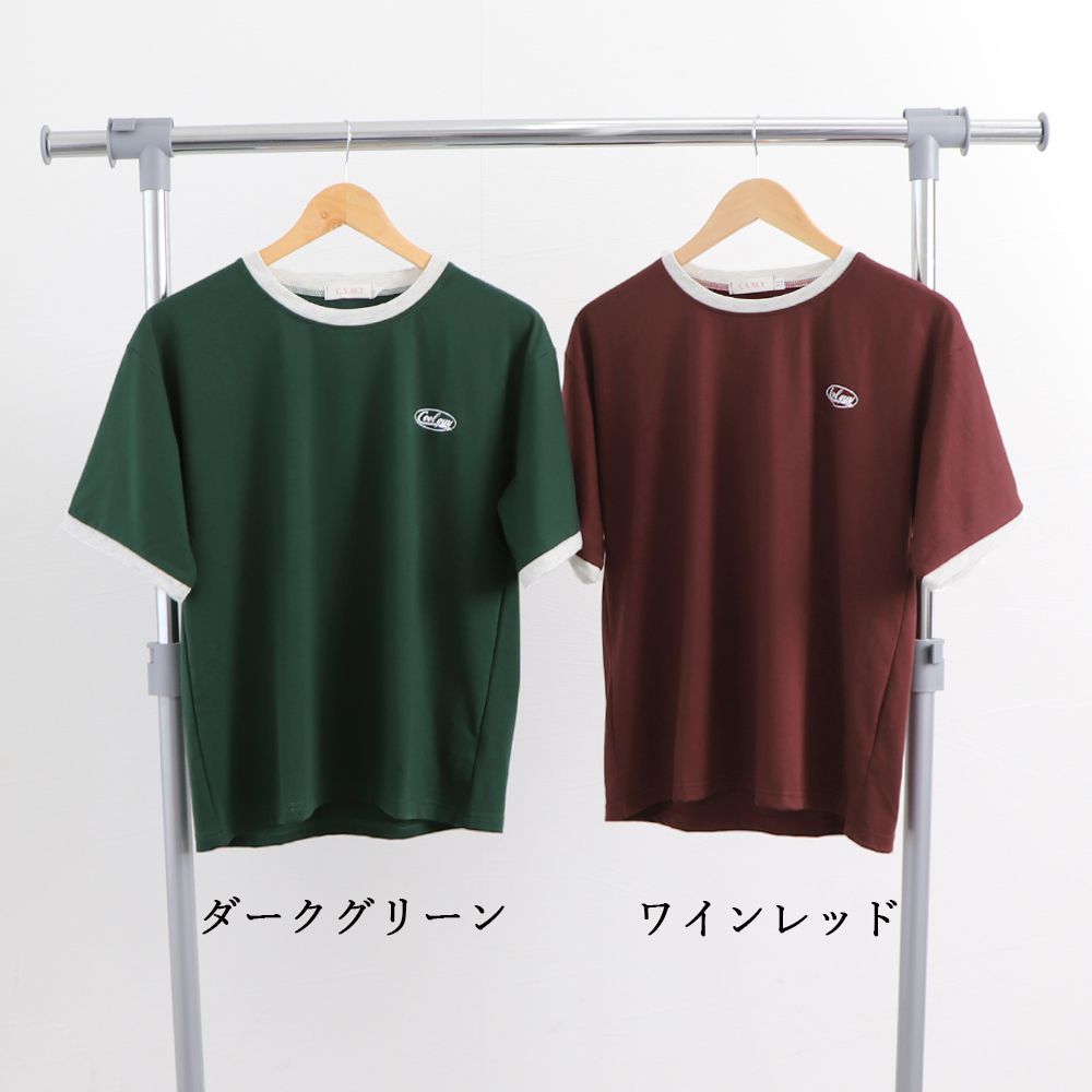 【タグ付き未使用】マチャット　リバーバイカラーTシャツ黒/緑 半袖Tシャツ machatt リバーバイカラーTシャツの通販 by a's shop｜ラクマ