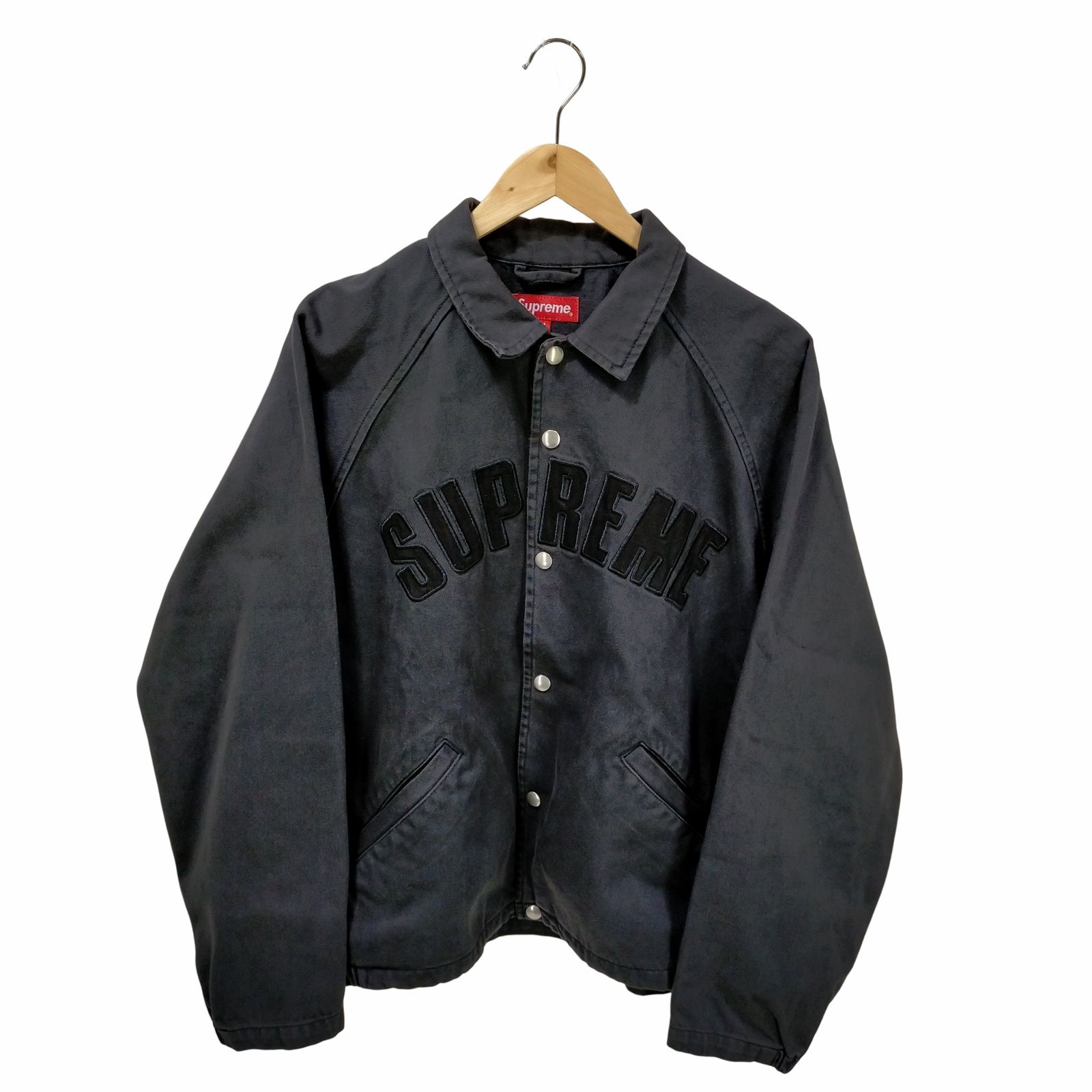 シュプリーム Supreme Snap Front Twill Jacket ウォッシュ加工 アーチロゴ ツイル コーチジャケット メンズ  import：M