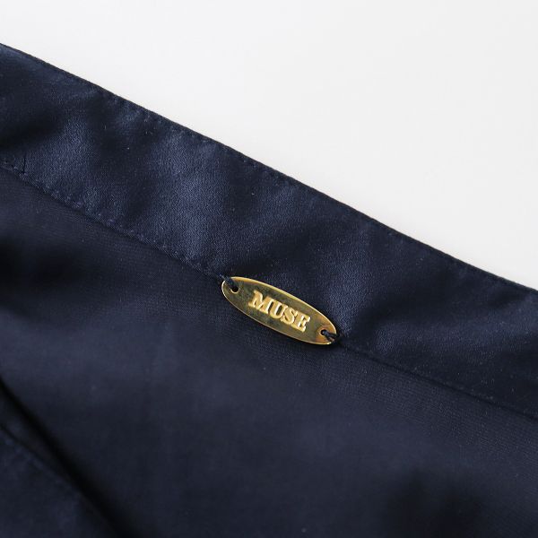Deuxieme Classe / ドゥーズィエムクラス | 2022AW | SATIN HENRY / サテン ブラウス | F | ネイビー | レディース 2022AW MUSE de Deuxieme Classe ドゥーズィエムクラス SATIN HENRY