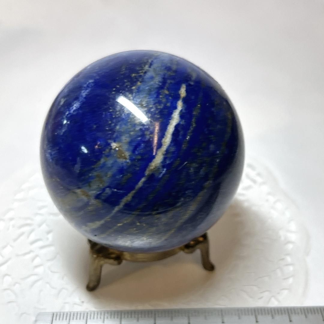 E15856 ラピスラズリ 56㎜ 球 ラピスラズリ球 スフィア 黄鉄鉱 パイライト アラビアの夜空 天然石 パワーストーン NEXPOTALLINN_EU