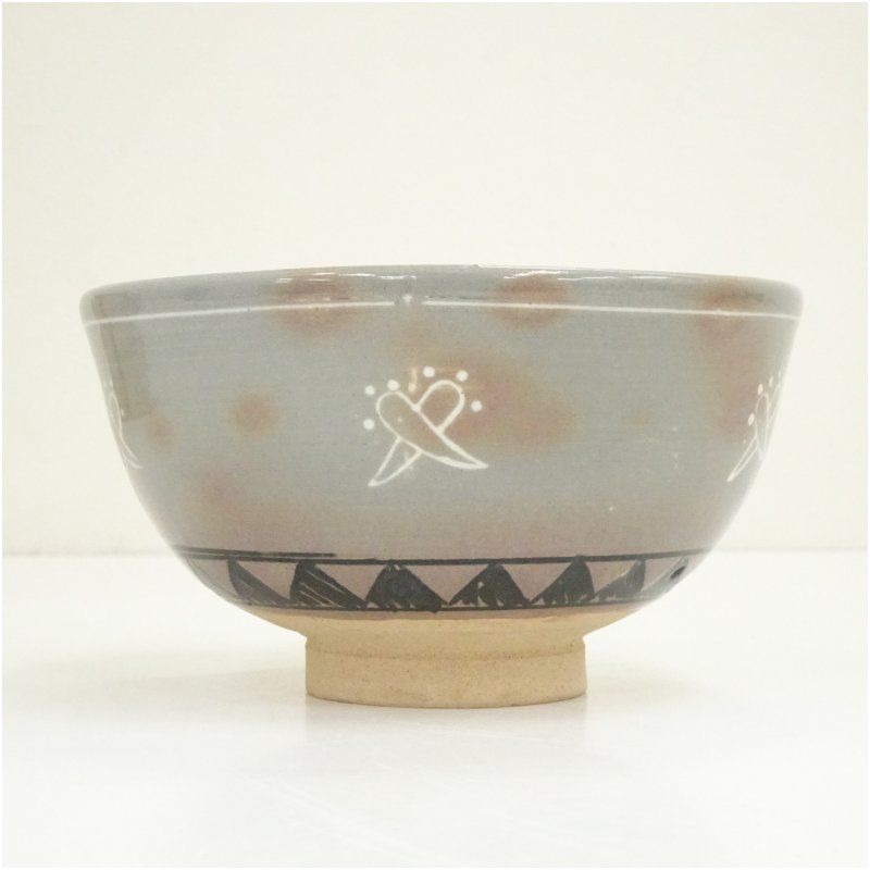 茶道具　駕洛窯造　三島　百ノ字小碗　数茶碗　六客　書付箱　M　R9352 茶道具 駕洛窯造 三島 百ノ字小碗 数茶碗 六客 書付