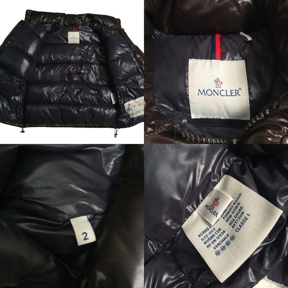 モンクレール MONCLER EVERダウンジャケット黒サイズ2