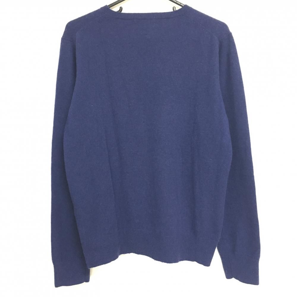 ラフアンドスウェル セーター ネイビー Vネック カシミヤ100％ ニット