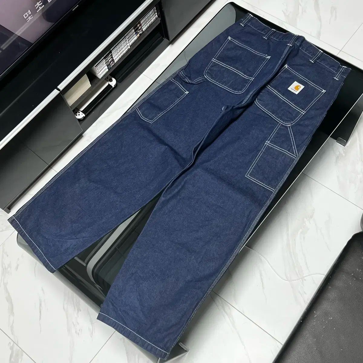 M Carhartt カーハート wip og シングルニー デニムパンツ 青