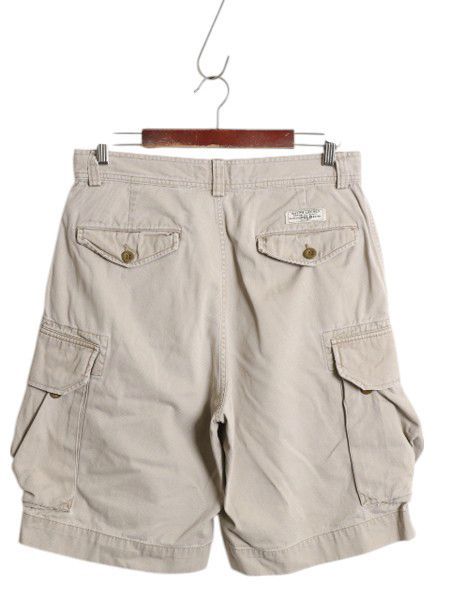 美品　ラルフローレン　クラッシュ加工　ショートパンツ　32インチ　ラルフ 00s ポロ ラルフローレン コットン チノ カーゴ ショーツ メンズ