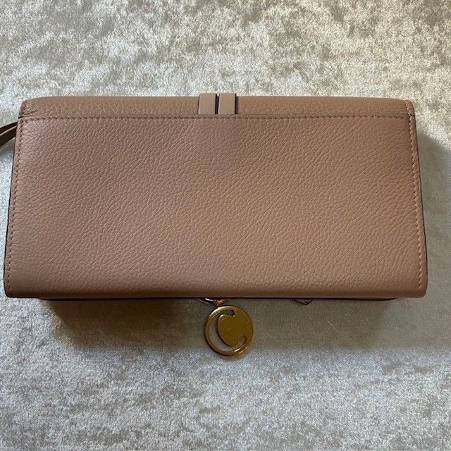 Chloé ベージュ アルファベット レザー 長財布 美品 クロエ(Chloe) アルファベット(ALPHABET) 財布 レディース長財布